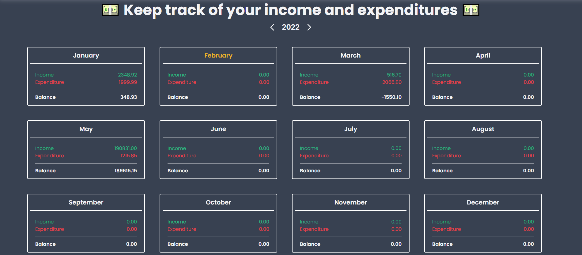 Project image for Expense Tracker